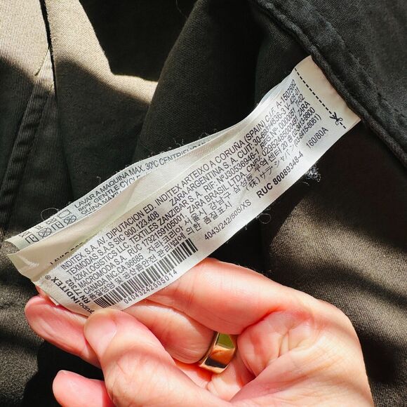 Zara Army Green Grafitti New York Jungle Oversize Zip Utility Jacket 100% Cotton - Picture 12 of 16